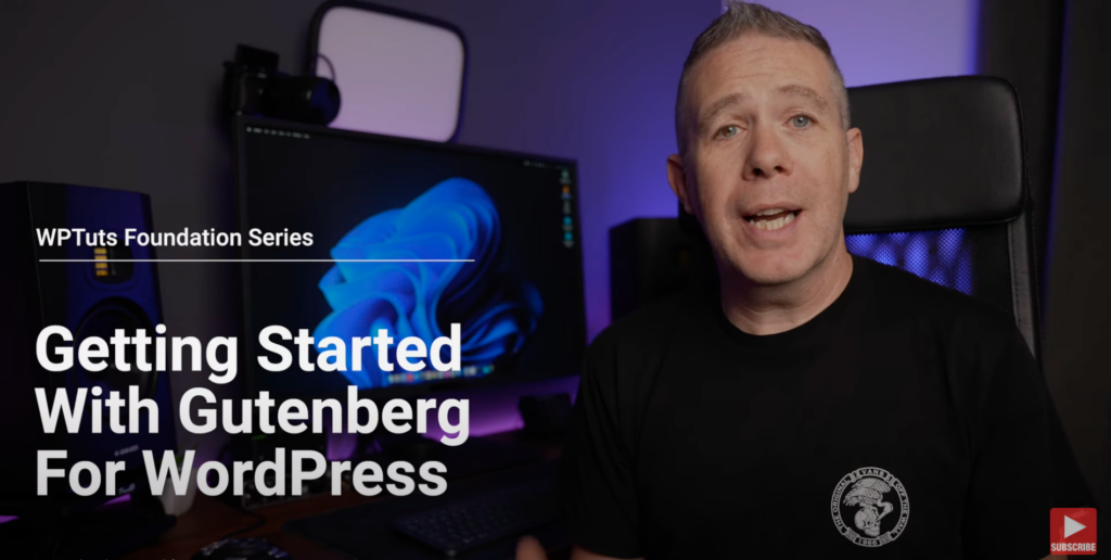 Image vidéo tuto : Getting started with Gutenberg for WordPress